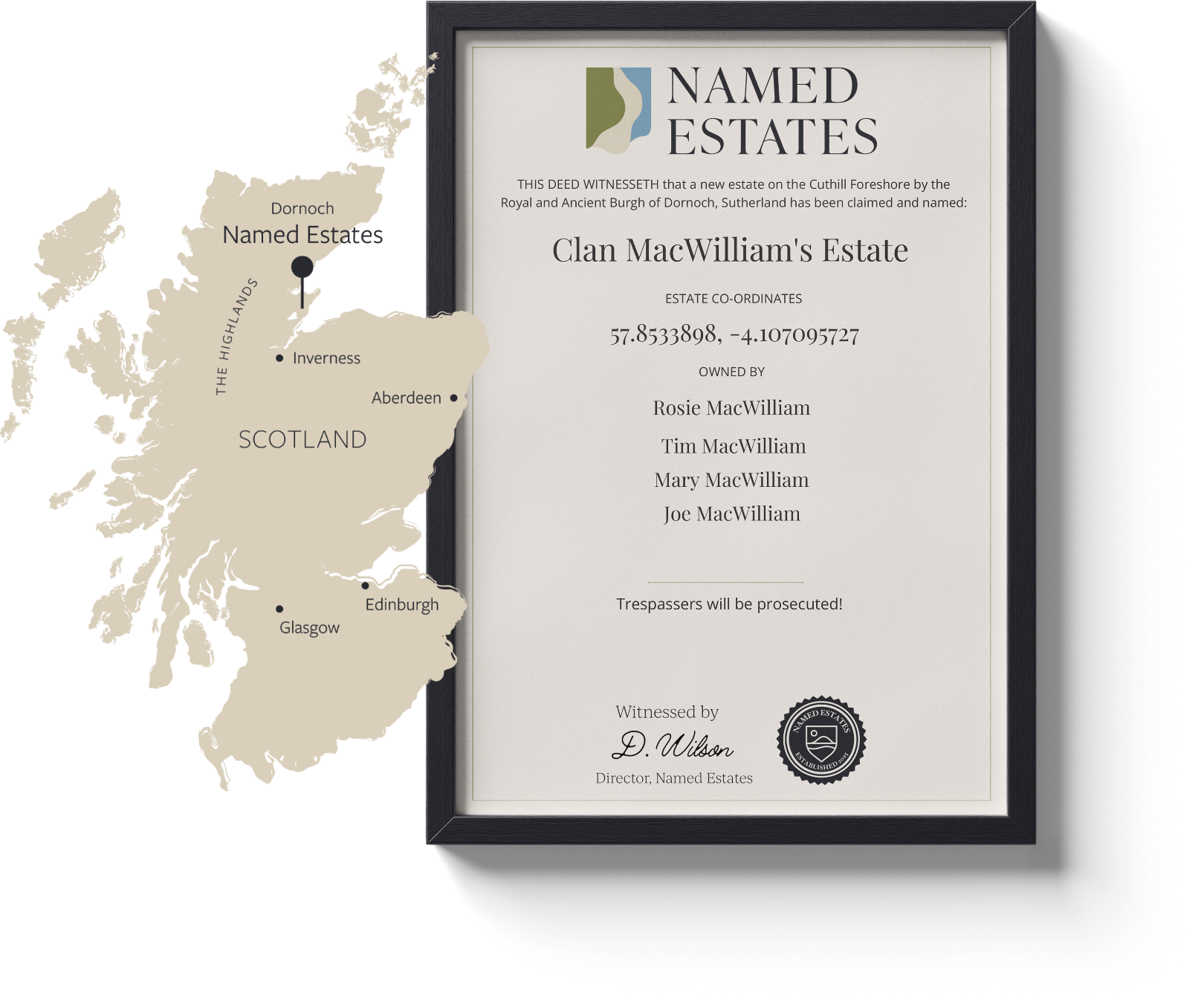 Map of Named Estates